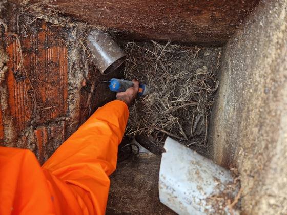 Trabalho de canalização e desentupimento realizado pela Só Esgotos, foto 63