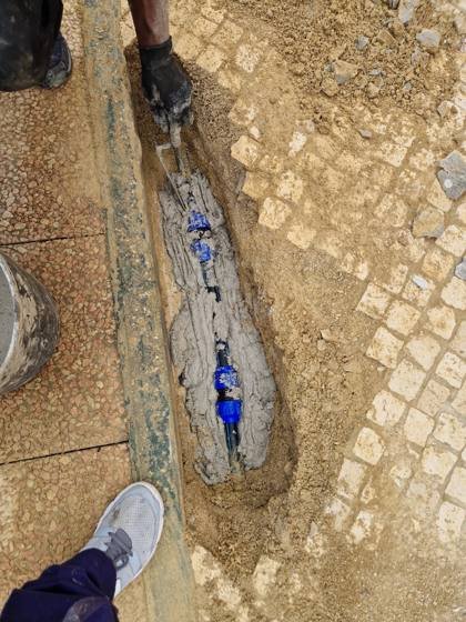 Trabalho de canalização e desentupimento realizado pela Só Esgotos, foto 87
