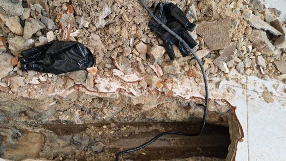 Trabalho de canalização e desentupimento realizado pela Só Esgotos, foto 98