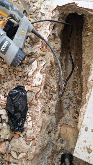 Trabalho de canalização e desentupimento realizado pela Só Esgotos, foto 100